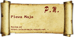 Pleva Maja névjegykártya